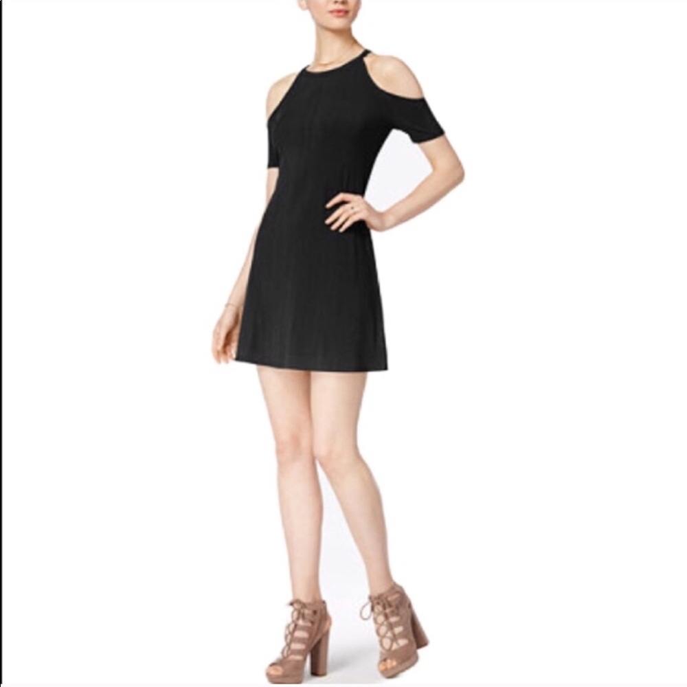 Bar III NWT Cold Shoulder Black Dress W/ Linings